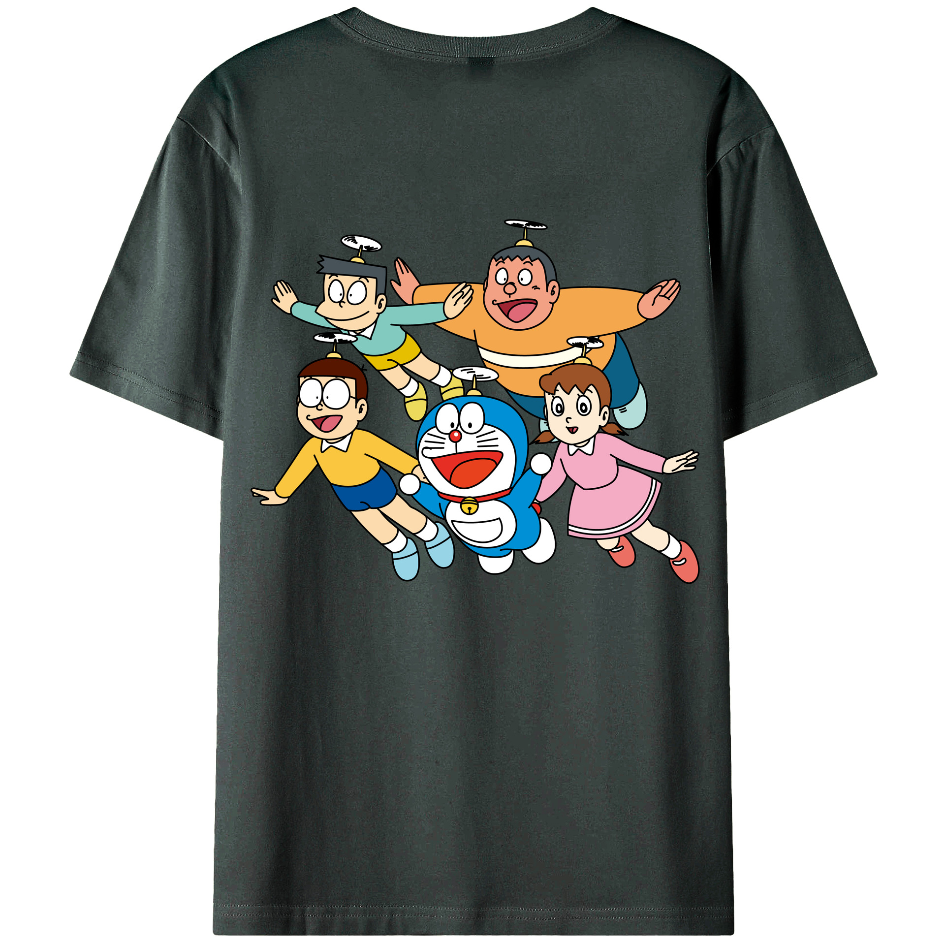 （画像用） ドラえもん 骨川 スネ夫 Doraemon Honekawa Suneo 綿100％ メンズ半袖Tシャツ（バックプリント） 通気性